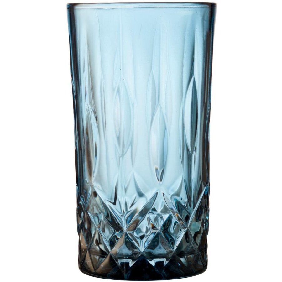 Lyngby Glas Sorrento Highball Glas 4er Set 38 cl, Blau