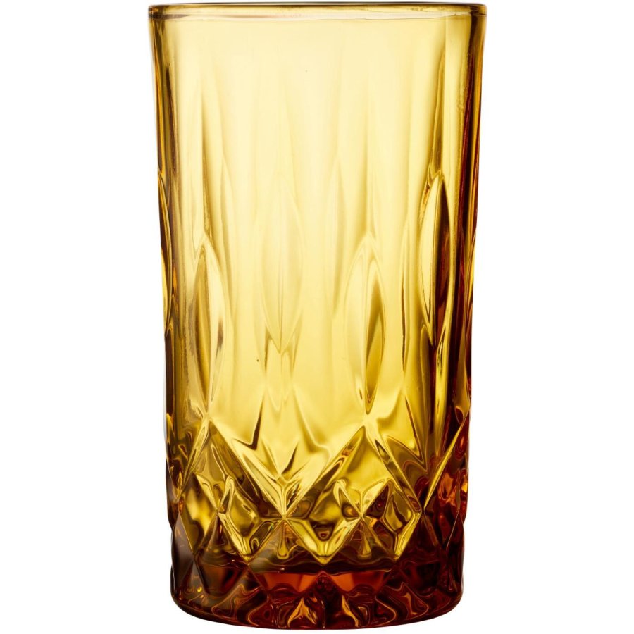 Lyngby Glas Sorrento Highball Glas 4er Set 38 cl, Amber