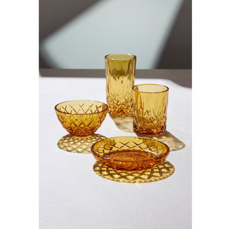 Lyngby Glas Sorrento Highball Glas 4er Set 38 cl, Amber