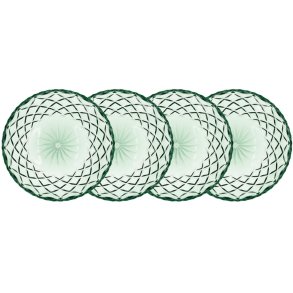 Lyngby Glas Sorrento Asiet 4 stk. Ø16 cm, Grøn