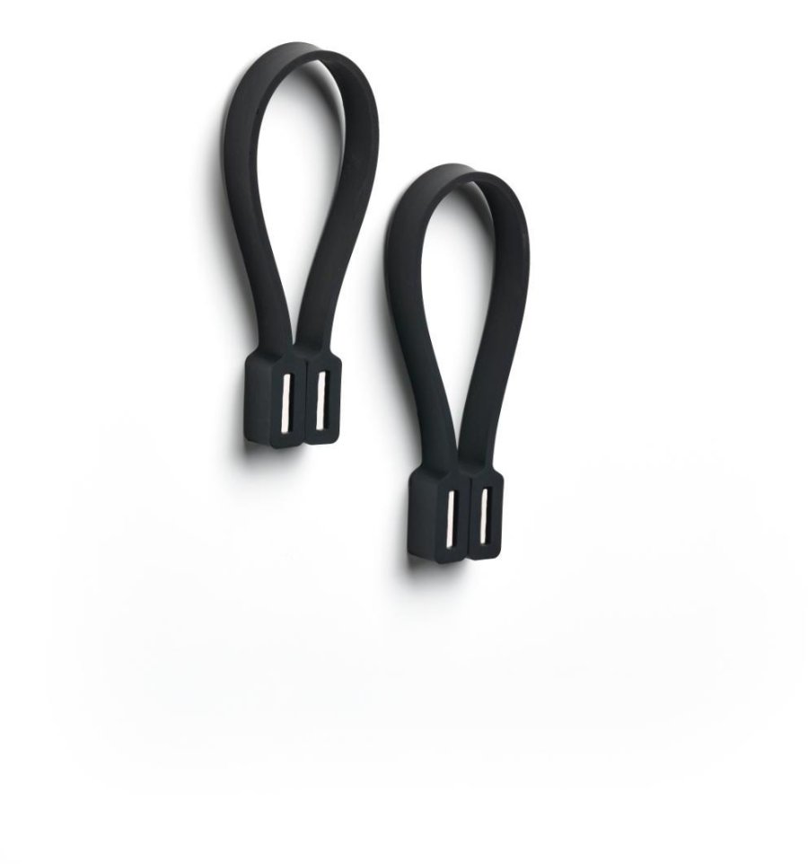 Zone Loop Magnet Handtuchhalter 9 cm 2er Set, Schwarz