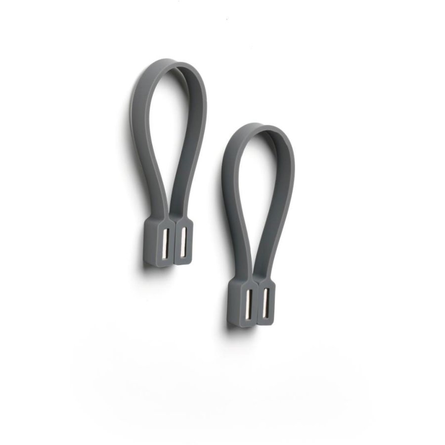 Zone Loop Magnet Handtuchhalter 9 cm 2er Set, Grau