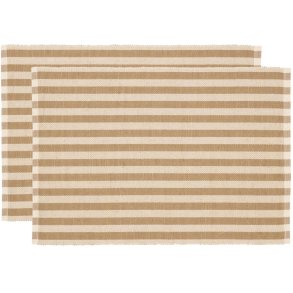 Sdahl Statement Stripe Tischset 33x48 cm 2er Set, Beige