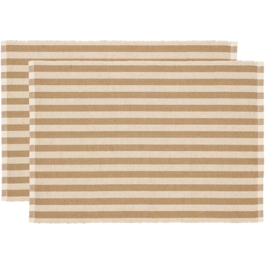 Sdahl Statement Stripe Tischset 33x48 cm 2er Set, Beige