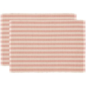 Sdahl Statement Stripe Tischset 33x48 cm 2er Set, Rose