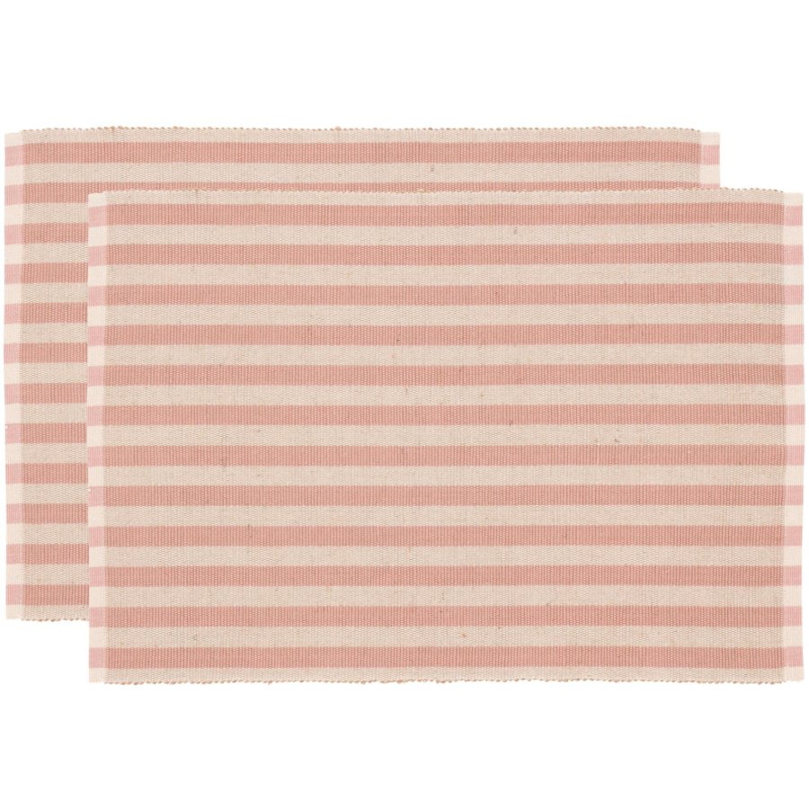 Sdahl Statement Stripe Tischset 33x48 cm 2er Set, Rose