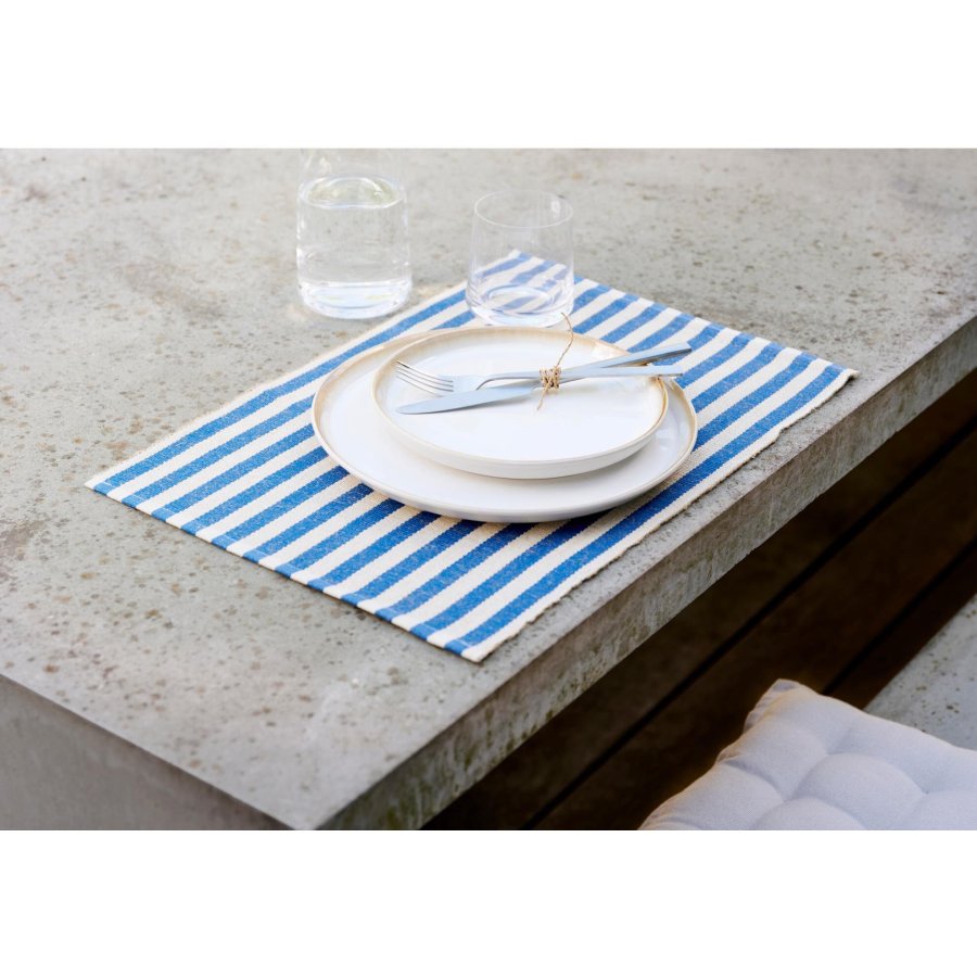 Sdahl Statement Stripe Tischset 33x48 cm 2er Set, Blau