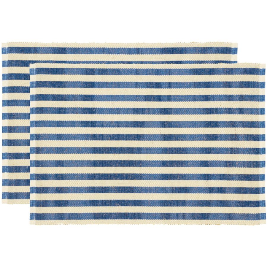 Sdahl Statement Stripe Tischset 33x48 cm 2er Set, Blau