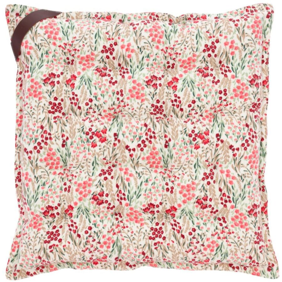 Södahl Dainty Florals Siddehynde 40x40 cm, Berry Red