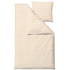 Södahl Gingham Sengetj 140x200 cm, Straw