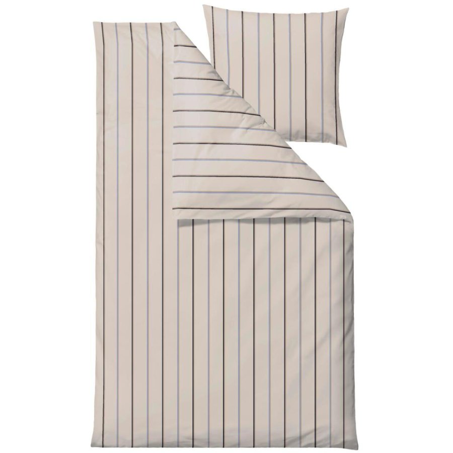 Södahl Organic Stripe Sengetj 140x200 cm, Beige