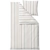 Södahl Organic Stripe Sengetj 140x220 cm, Hvid
