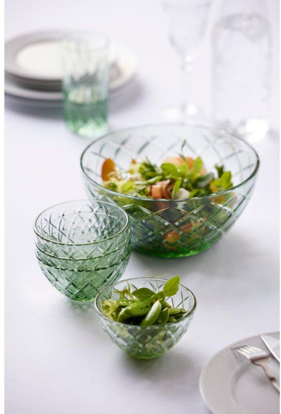 Lyngby Glas Sorrento Salatschssel 24 cm, Grn