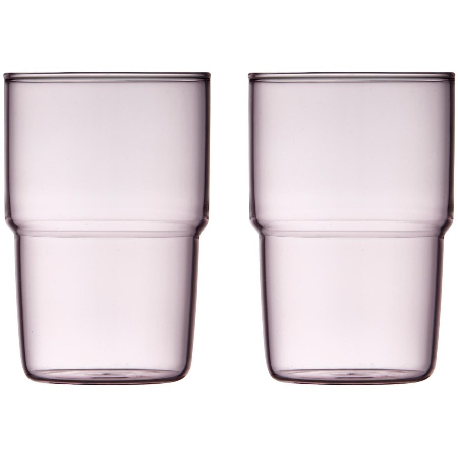 Lyngby Glas Torino Drikkeglas 2 stk. 40 cl, Pink