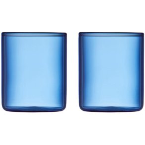 Lyngby Glas Torino Shotglas 2 stk. 6 cl, Blå