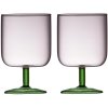 Lyngby Glas Torino Vinglas 2 stk. 30 cl, Pink/Grn