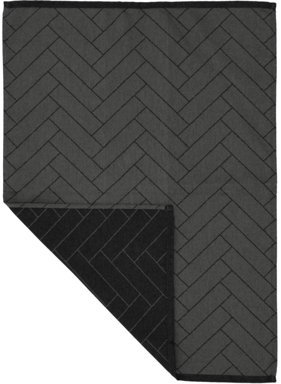 Sdahl Tiles Geschirrtuch 50x70 cm, Schwarz