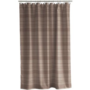 Södahl Tartan Badeforhæng 180x200 cm, Taupe