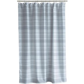 Södahl Tartan Badeforhæng 180x200 cm, Linen Blue