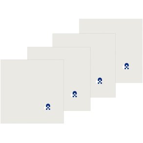 S&ouml;dahl Christmas Hearts Stickerei Stoffservietten 4er Set 40x40 cm, Blau