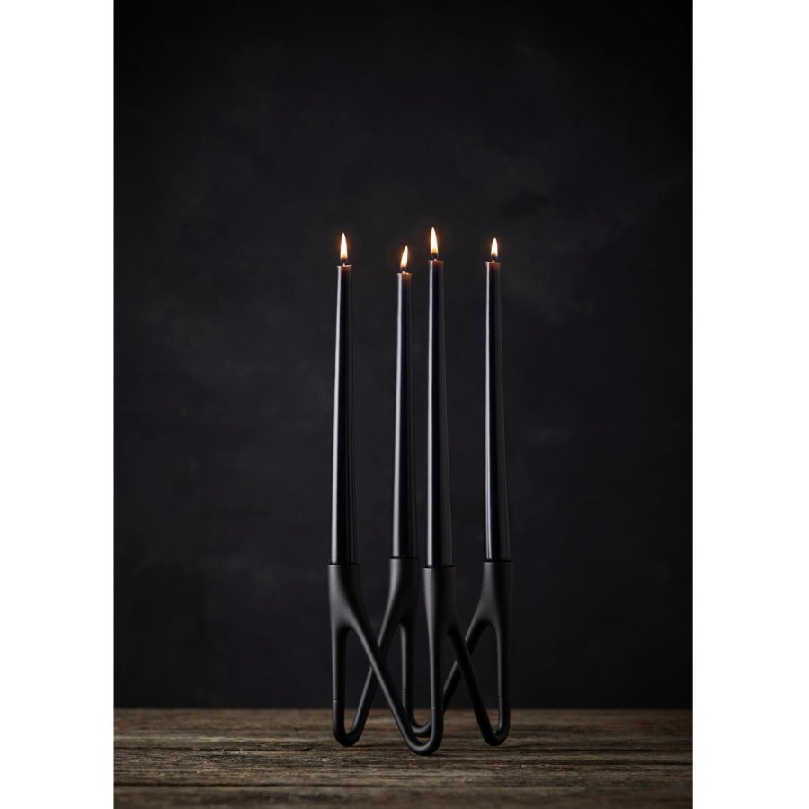 Mors Roots Kerzenstnder 4 Arme H16 cm, Schwarz