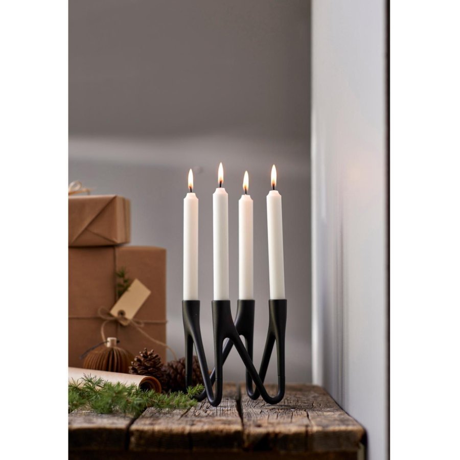 Mors Roots Kerzenstnder 4 Arme H16 cm, Schwarz