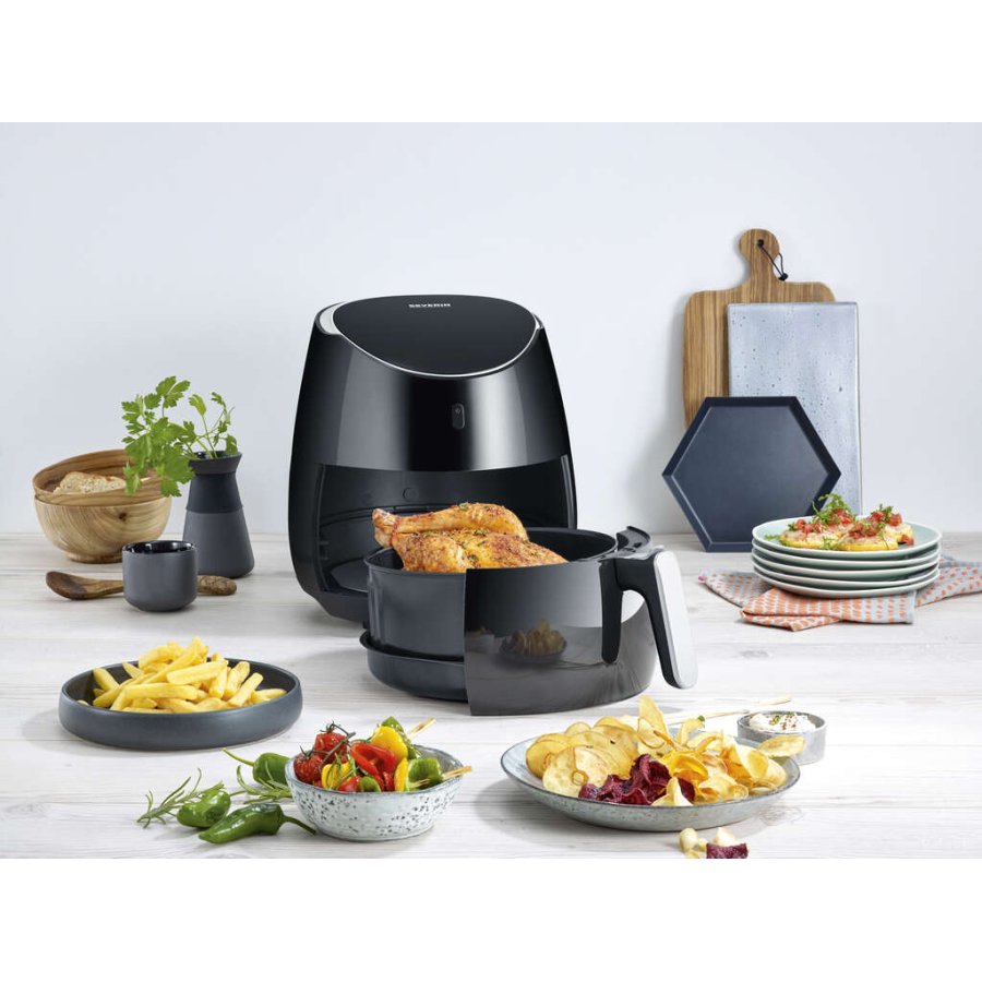 Severin Airfryer 5 L, Sort/Slv