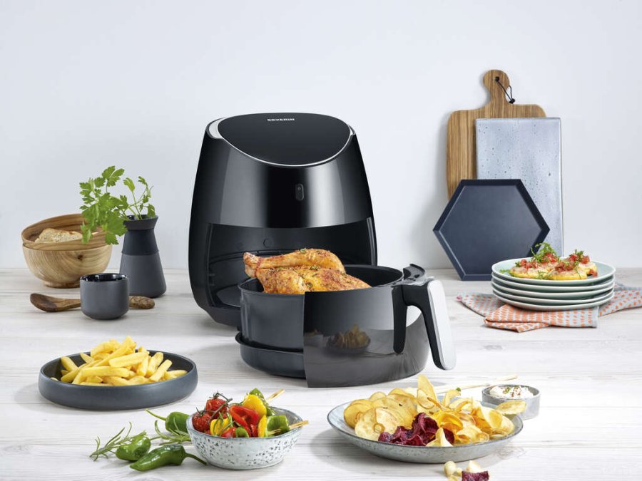 Severin Airfryer 5 L, Sort/Slv