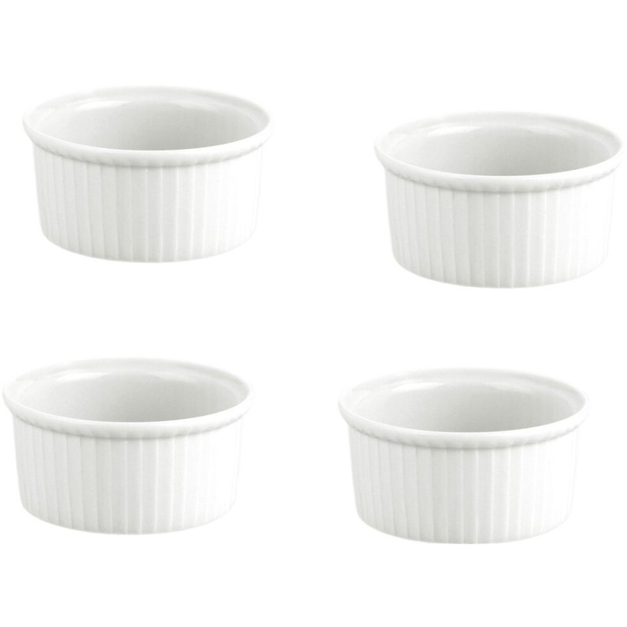 Pillivuyt Ramekin Lav 4 stk. 9 cm, Hvid