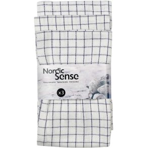 Nordic Sense Kochhandtuchstcke 3er Set, Blau