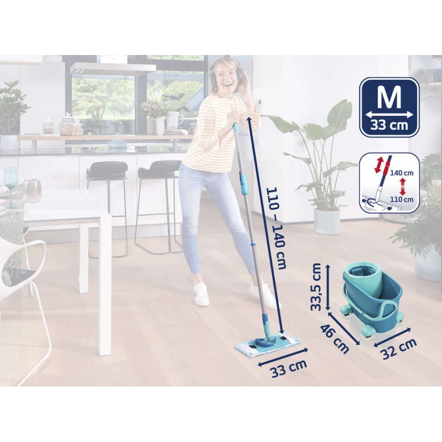 Leifheit Clean Twist M Ergo Mobile Gulvvaskerst 6 L, Grn