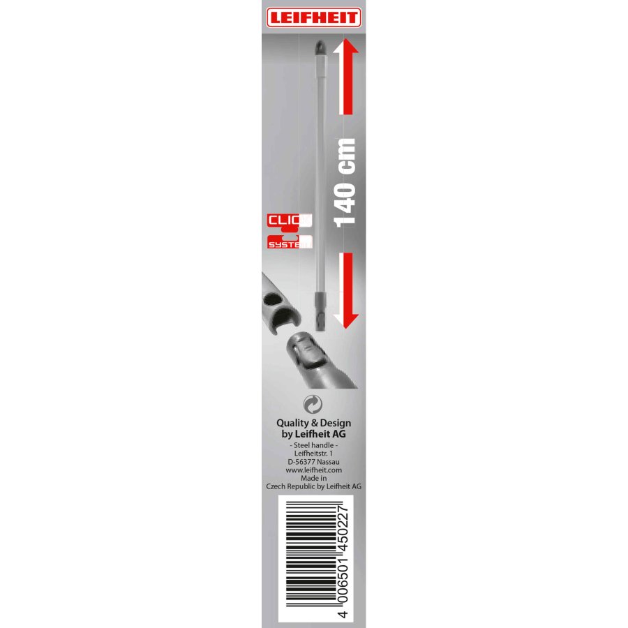 Leifheit Click Kosteskaft 140 cm, Stl