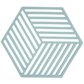 Zone Denmark Sechseckige Untersetzer 16x14 cm, Nebelblau