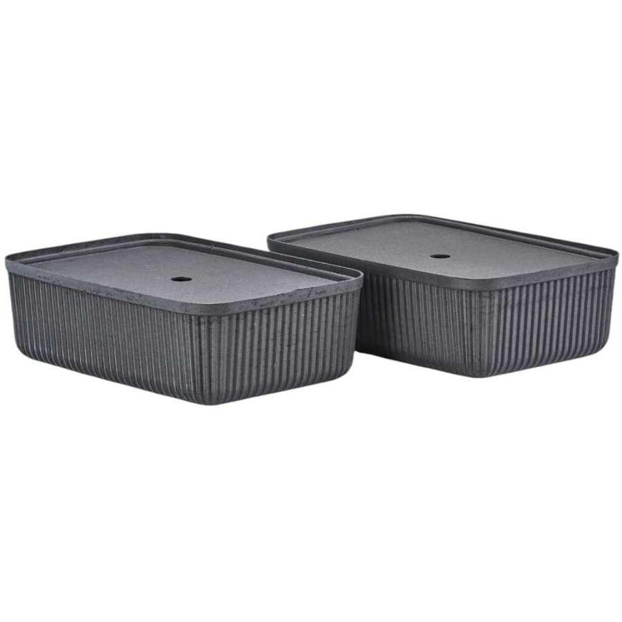 Zone Denmark Pulp Aufbewahrungsbox 2er Set32x48 cm, Schwarz