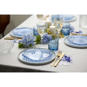 Lyngby Glas Sorrento Tallerken 4 stk. 21 cm, Blå