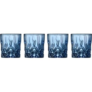 Lyngby Glas Sorrento Schnapsglas 4er Set 4 cl, Blau