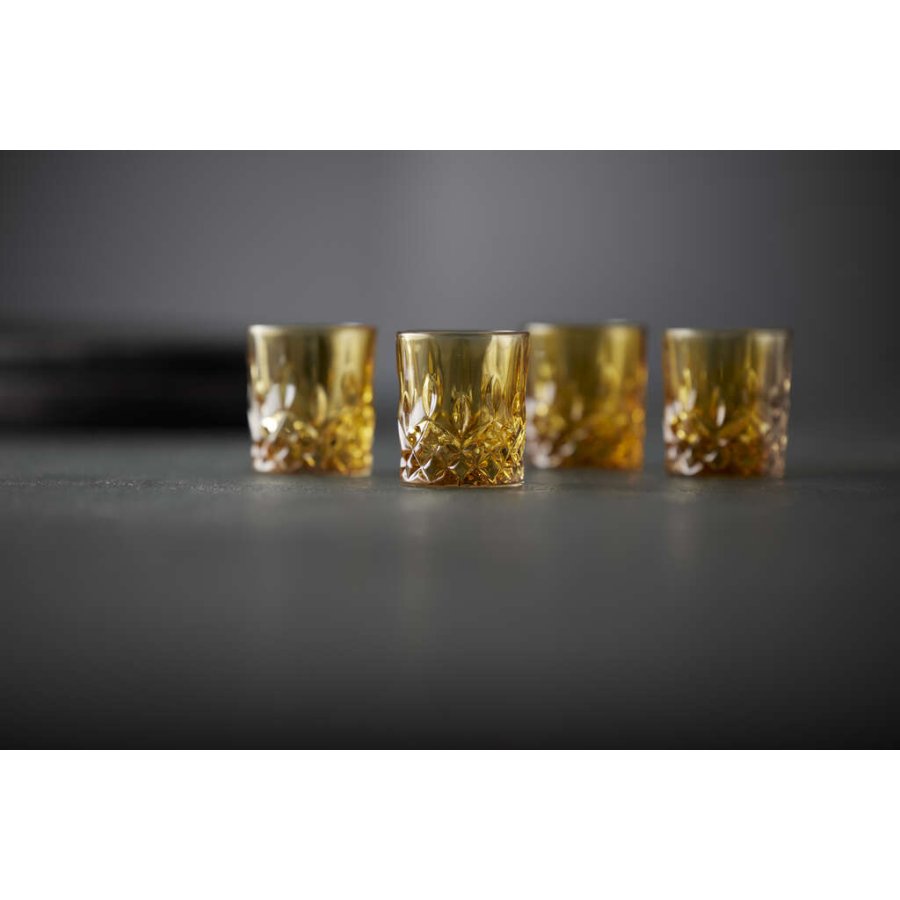 Lyngby Glas Sorrento Shotglas 4 stk. 4 cl, Amber