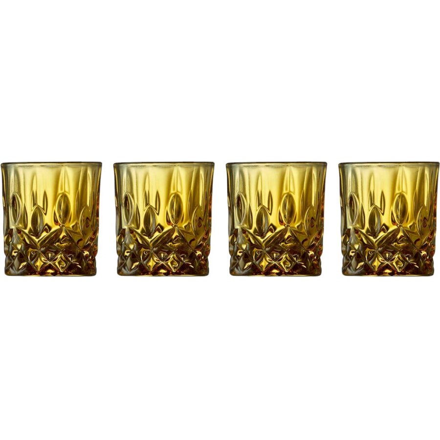 Lyngby Glas Sorrento Shotglas 4 stk. 4 cl, Amber