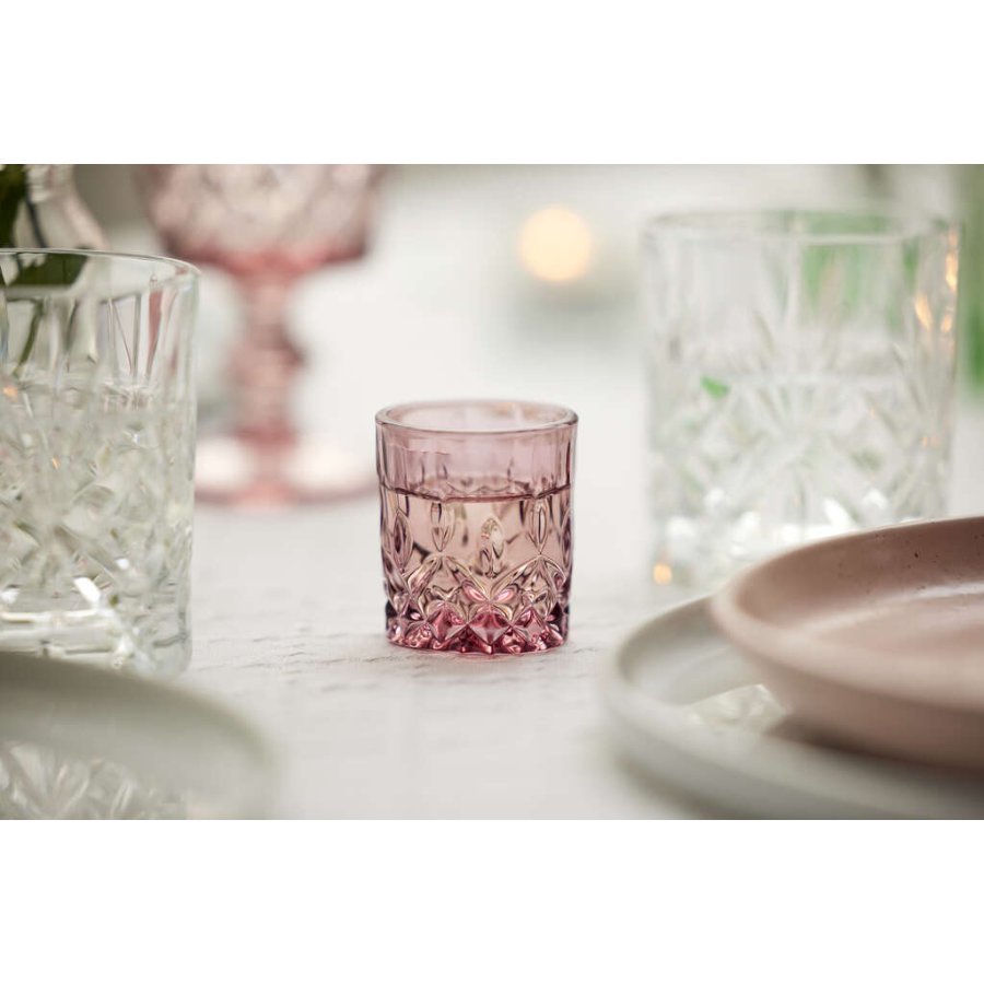 Lyngby Glas Sorrento Shotglas 4 stk. 4 cl, Pink