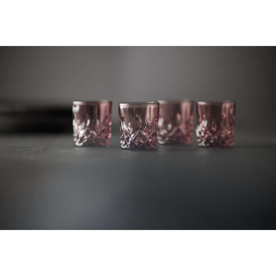 Lyngby Glas Sorrento Shotglas 4 stk. 4 cl, Pink