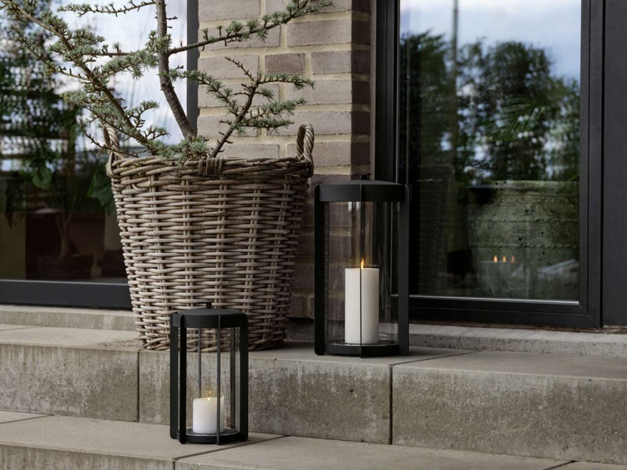 Zone Denmark Firefly Laterne H35 cm, Schwarz