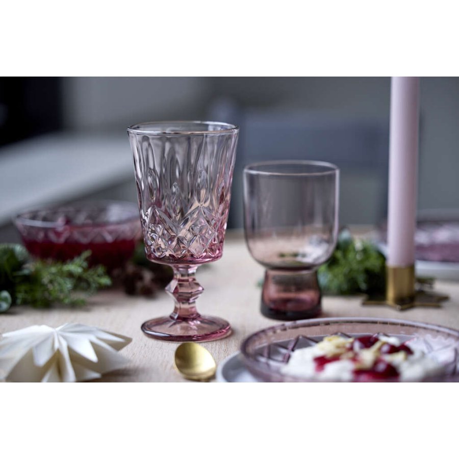 Lyngby Glas Sorrento Vinglas 4 stk. 29 cl, Pink