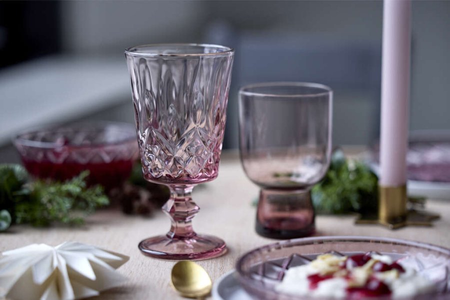 Lyngby Glas Sorrento Vinglas 4 stk. 29 cl, Pink