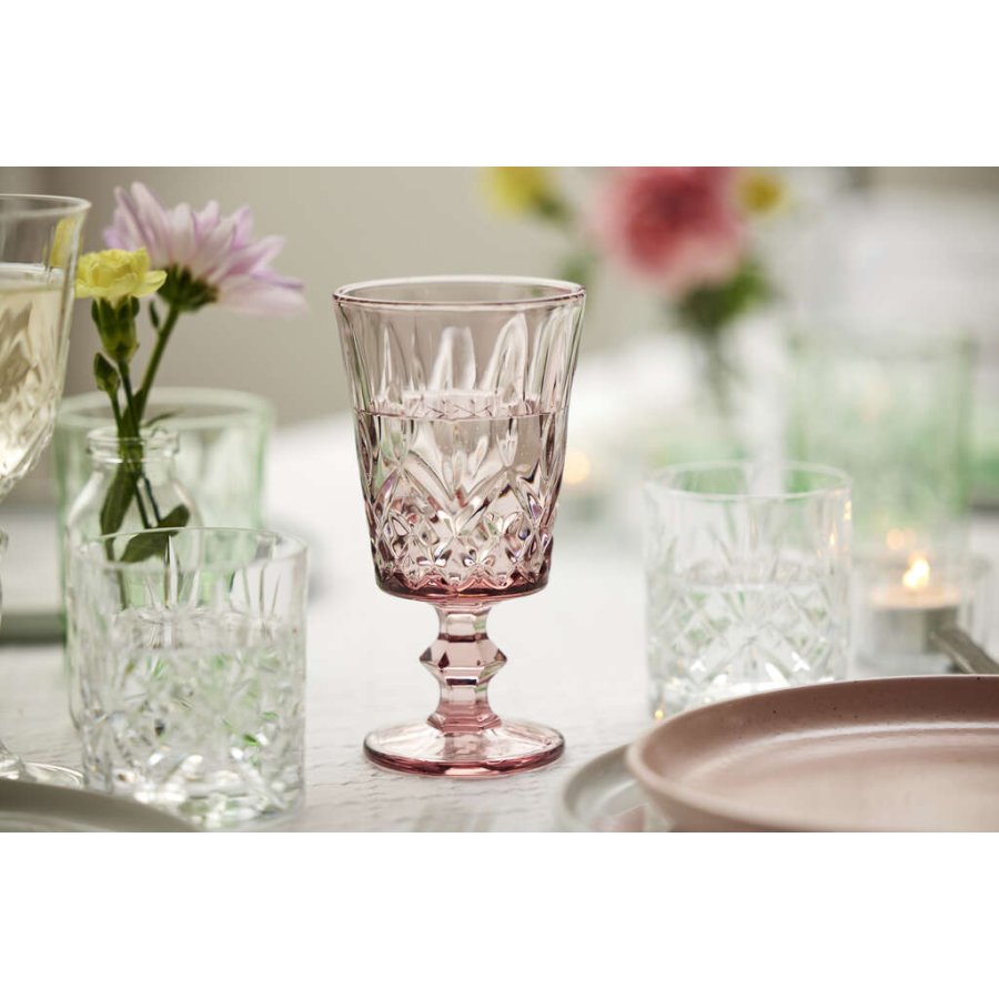 Lyngby Glas Sorrento Vinglas 4 stk. 29 cl, Pink