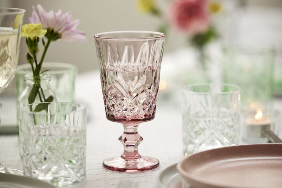 Lyngby Glas Sorrento Vinglas 4 stk. 29 cl, Pink