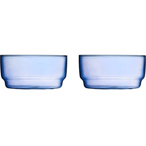 Lyngby Glas Torino Skål 2 stk. Ø12 cm, Blå