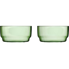 Lyngby Glas Torino Skål 2 stk. Ø12 cm, Grøn