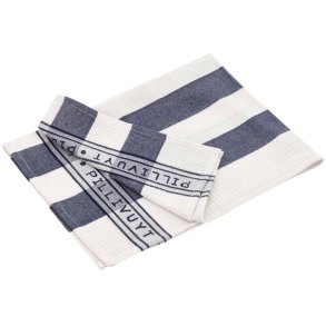 Bastian Tekstiler Pillivuyt Viskestykke 90x60 cm, Bl/Hvid