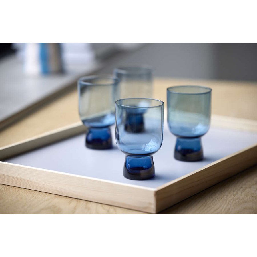 Lyngby Glas Sorrento Wasserglas 4er Set 30 cl, Blau