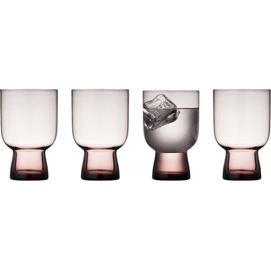 Lyngby Glas Sorrento Wasserglas 4er Set 30 cl, Rosa